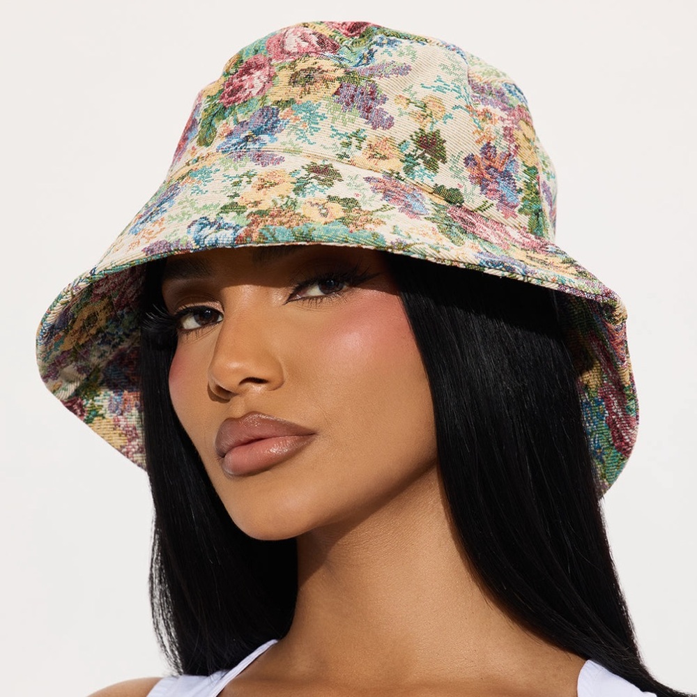 Fashion Nova Floral Jacquard Bucket Hat